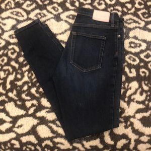 Everlane dark blue skinny jeans
